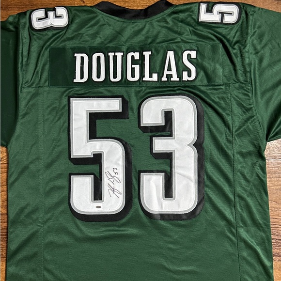 Philadelphia Eagles • X-Large • Green • Hugh Douglas • Signed • Jersey Shirt - Picture 2 of 11